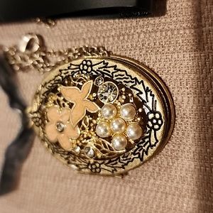 New INC Oval Locket Necklace